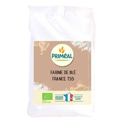 Priméal Farine pâtissière de Blé bio type 55, 1kg