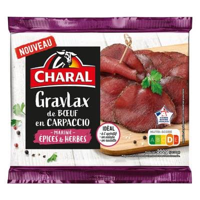 Charal Gravelax de Boeuf en Carpaccio, 2x100g