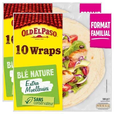 Old el Paso - 10 Wraps de Blé Nature - Format familial