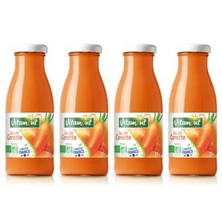 Vitamont Mini jus de carotte Bio, Lot de 4x25cl