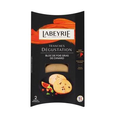 Labeyrie Bloc de Foie Gras de Canard du Sud-Ouest IGP, 2 tranches - 75g