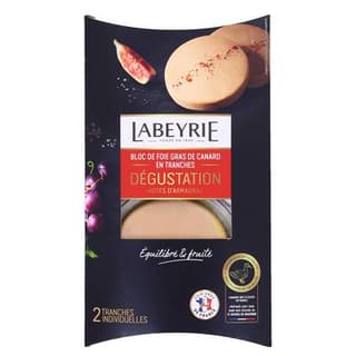 Labeyrie Bloc de Foie Gras de Canard du Sud-Ouest IGP, 2 tranches - 75g
