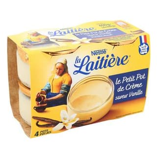 La laitière Petit pot de crème dessert vanille, 4x100g