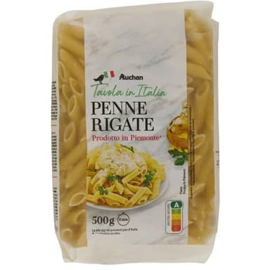 Auchan Tavola In Italia Pâtes Penne rigate, 500g