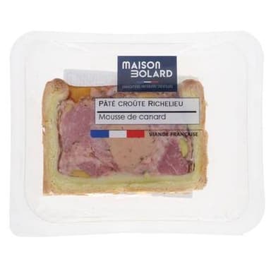 Maison Bolard Pâté Croûte Richelieu, Mousse de Canard, 100g