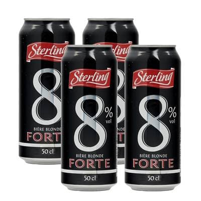 Sterling Bière blonde forte 8°, Lot de 4x50cl