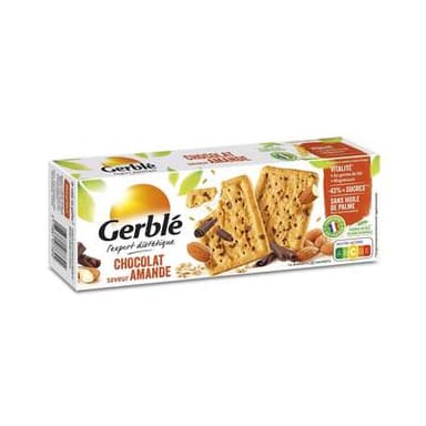 Gerblé Vitalité 16 Biscuits Chocolat Amande -43% de sucres en moins, 200g