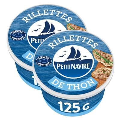 Petit Navire Rillettes de Thon, Lot de 2x125g