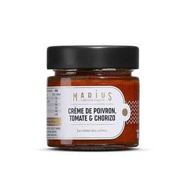 Marius, L'Épicerie Inspirée Crème de Poivron Tomates et Chorizo, 100g