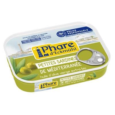 Phare d'Eckmuhl Petites sardines à l'huile d'olive bio, 100g