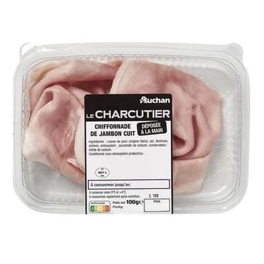 Auchan Le Charcutier Chiffonnade de Jambon cuit, 100g