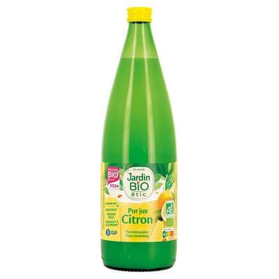 Jardin Bio Etic Pur jus de citron bio de Sicile, 1L