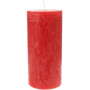 Ambiances Devineau Bougie cylindrique rustique coloré rouge or 70H150, 1 bougie