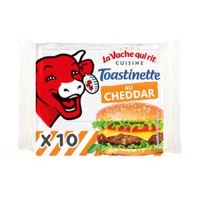Toastinette La vache qui rit Fromage Fondu Hamburger 200g, 10  Tranchettes