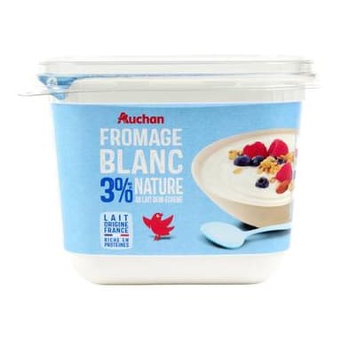 Auchan Fromage blanc 3,2%mg, 1kg
