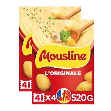 Mousline Purée Nature, Lot de 2x520g