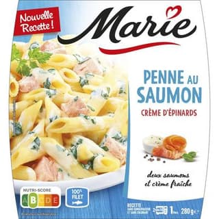 Marie Penne au Saumon et Crème d'Epinard, 280g
