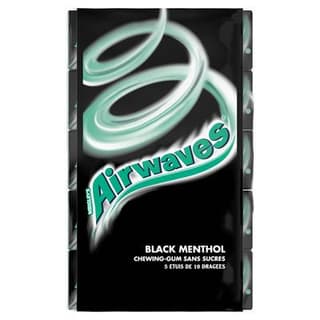 Airwaves Chewing gum Black Menthol, 5x10 dragées