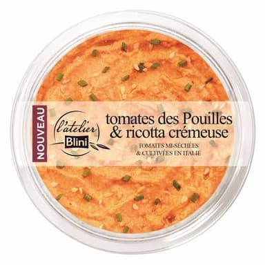 Atelier Blini Tomates des Pouilles & Ricotta Crémeuse, 140g