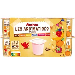 Auchan Yaourt panaché, 16x125g