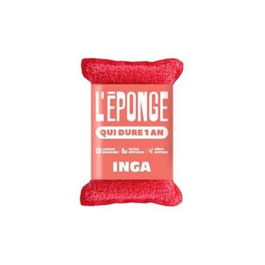 Inga Éponges lavante rouge, 1 éponge