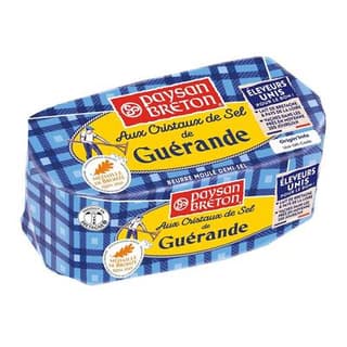Paysan Breton Beurre moulé aux cristaux de sel de Guérande, 500g