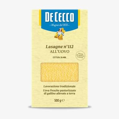 De Cecco Pâte Lasagne aux oeufs N°112, 500g