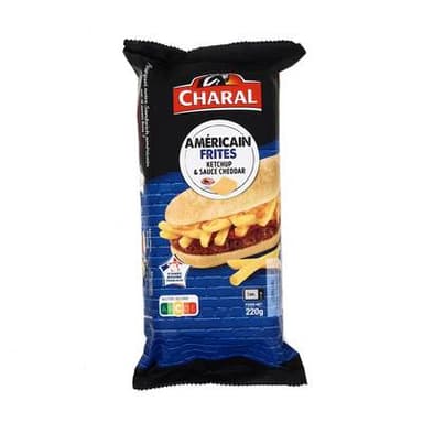 Charal L'Américain Frites Ketchup & Sauce Cheddar, 220g