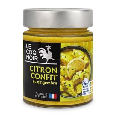 Le Coq Noir Purée de Citron Confit au Gingembre Bio, 130g