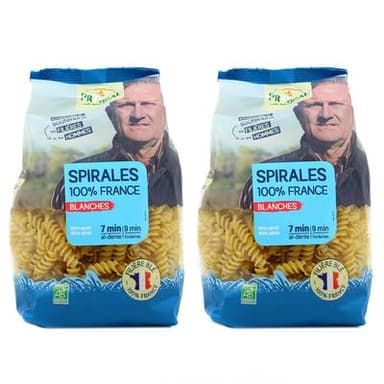 Priméal Coquillettes demi complète, bio, Lot de 2x500g