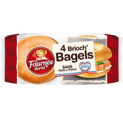 La Fournée Dorée Brioch'Bagel, 4 bagels - 300g