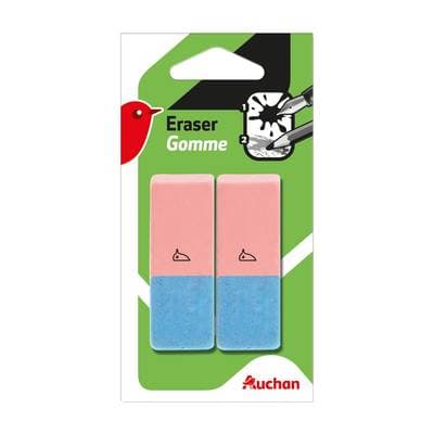 Auchan Gommes 2 usages, 2 gommes