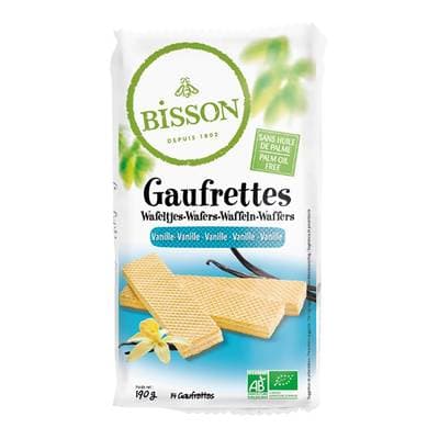 Bisson Gaufrettes fourrées à la vanille bio, 190g