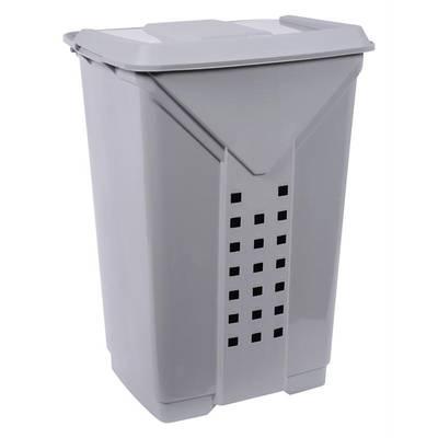 3086960244125 - Eda - Coffre à linge gris beton + couvercle