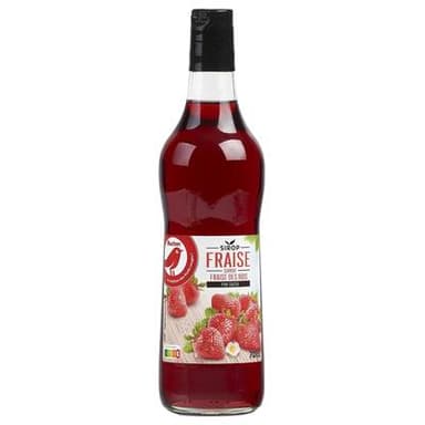 Auchan Sirop de fraise et fraise des bois, 70cl