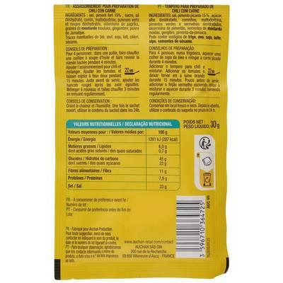 3596710364725 - Auchan - Assaisonnement pour chili con carne medium
