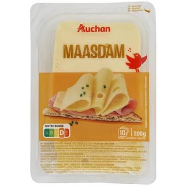 Auchan Maasdam en tranche, 200g