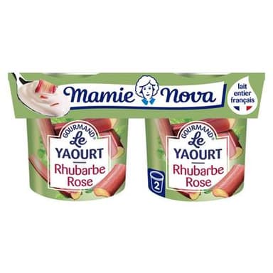 Mamie Nova Gourmand rhubarbe, 2x150g