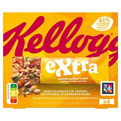 Kellogg's Barres Céréales Extra Miel, 4x32g