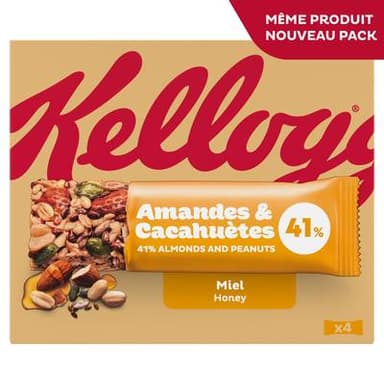 Kellogg's Barres Céréales Extra Miel, 4x32g