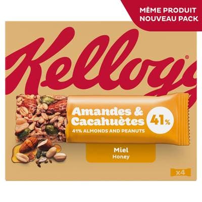 Kellogg's Barres Céréales Extra Miel, 4x32g