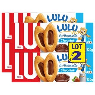 Lu Biscuit Génoise Barquette de Lulu Chocolat, Lot de 2 - 2x120g