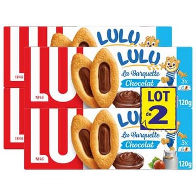 Lu La Barquette de Lulu Chocolat, Lot de 2 - 2x120g