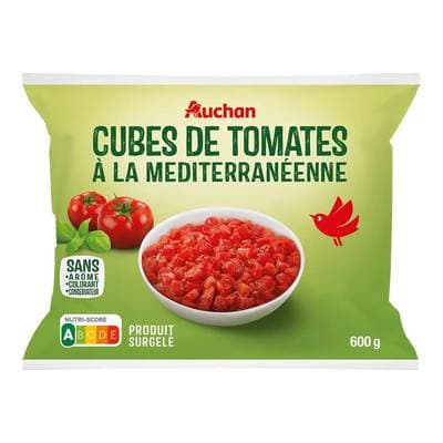Auchan Cubes de tomates à la méditerranéenne, 600g
