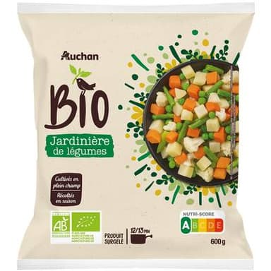 Auchan BIO Jardinière de légumes bio, 800g