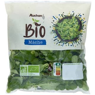 Auchan BIO Bouquets de Mâche Bio, 2/3 parts - 100g