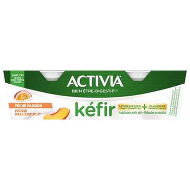 Activia Kéfir au bifidus pêche passion, 2x150g