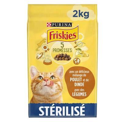 7613036218825 - Purina - Friskies - Croquettes Dinde Poulet Légumes pour chat adulte stérilisé