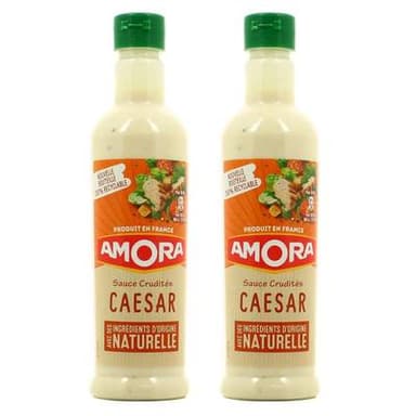 Amora Sauce naturelle crudité césar, Lot de 2x38cl