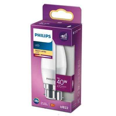 8719514309425 - Philips - Ampoule B22- 5W LED Flamme Dépolie Blanc Chaud